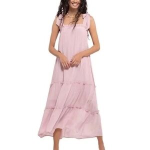 Blu Pepper Light Pink Maxi Dress